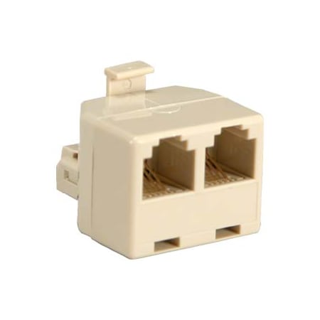 Bestlink Netware RJ11(6P4C) 1M/2F Modular T Adapter- Ivory 170501